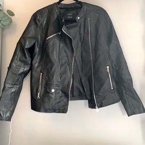 Black leather jacket